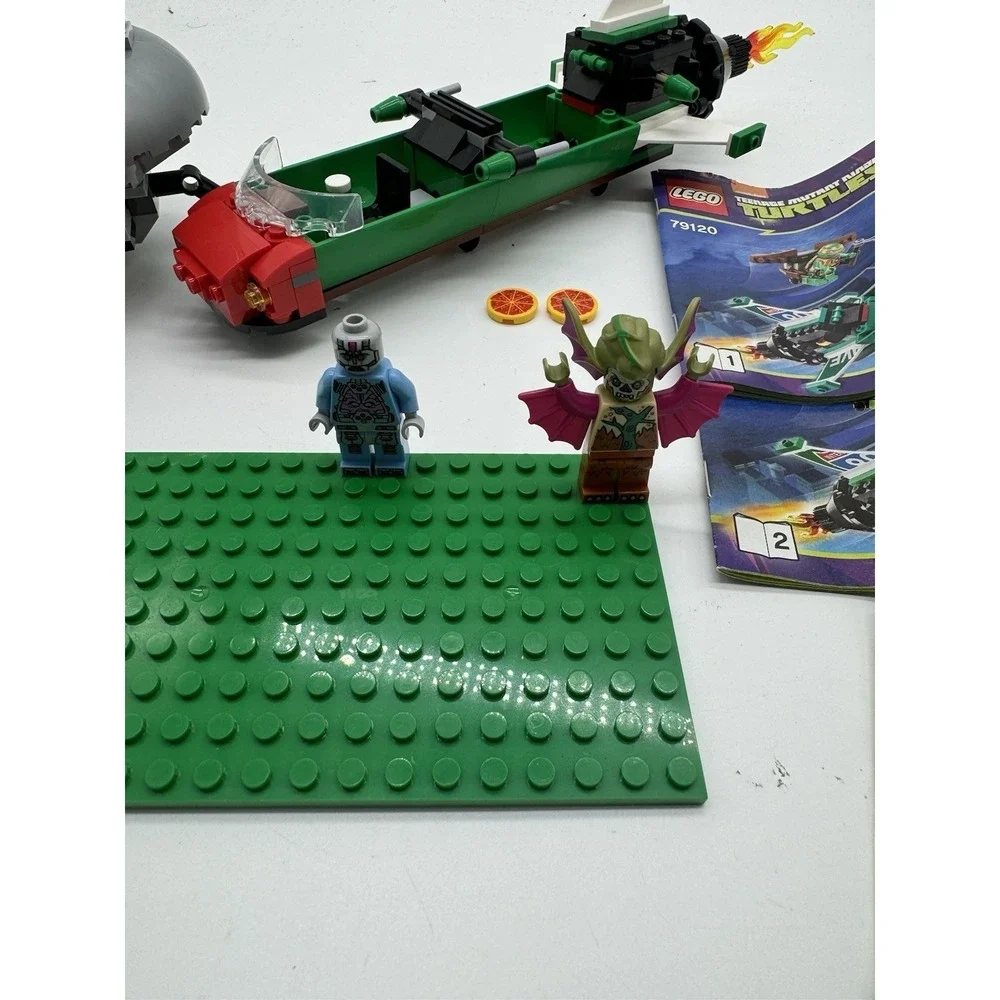 LEGO TMNT 79120 T-Rawket Sky Strike Partial Set with Kirby Bat Kraang Manuals